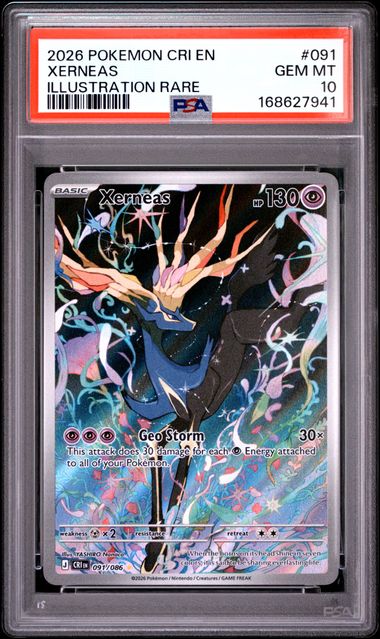 Xerneas Illustration Rare ME04 Chaos Rising 091/086 PSA 10