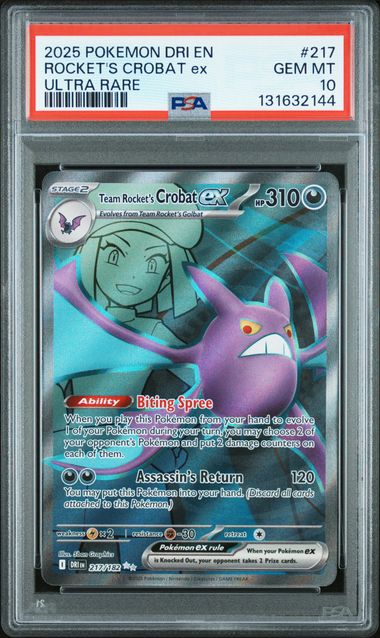 Team Rocket's Crobat ex Full Art Destined Rivals 217/182
