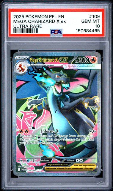 Mega Charizard X ex Full Art Phantasmal Flames 109/094 PSA 10