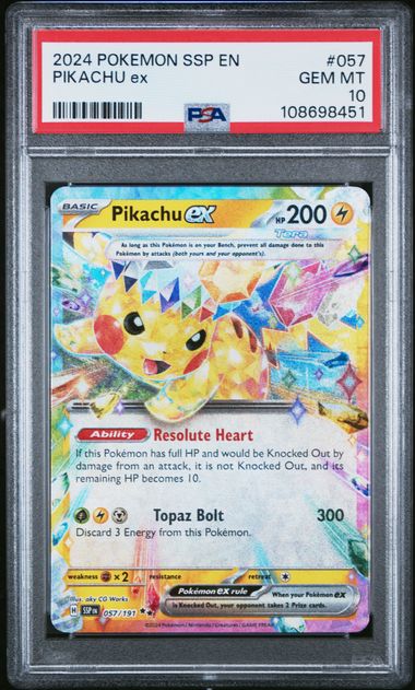 Pikachu ex Surging Sparks 057/191 PSA 10