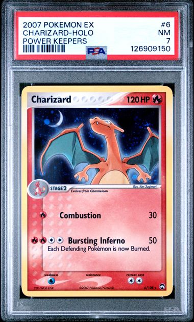 Charizard Holofoil EX Power Keepers 6/108 PSA 7