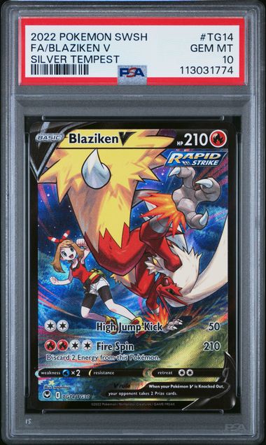 Blaziken V Silver Tempest TG14/TG30 PSA 10