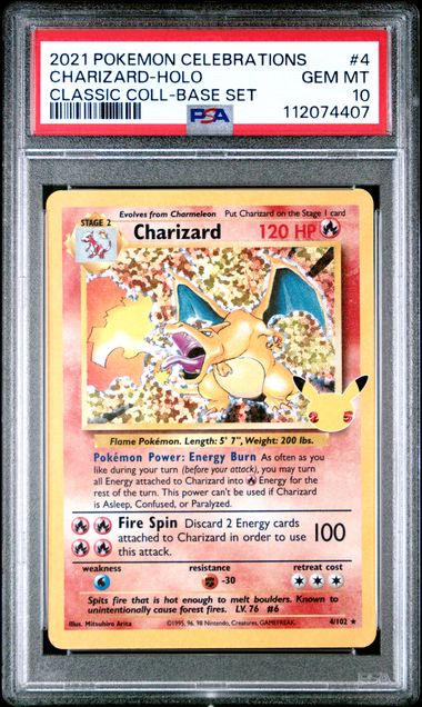Charizard Celebrations Classic Collection 4/102 PSA 10