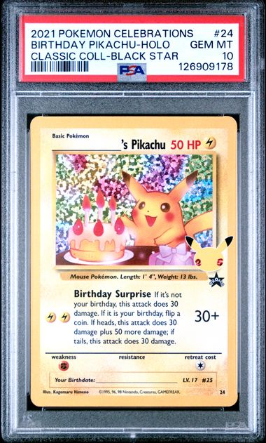 ________'s Pikachu Celebrations Classic Collection #24 PSA 10