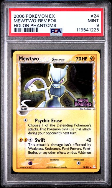 Mewtwo Delta Species Reverse Holo Holon Phantoms 24/110 PSA 9
