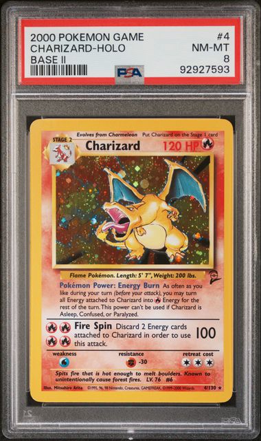 Charizard Base Set 2 4/130 PSA 8