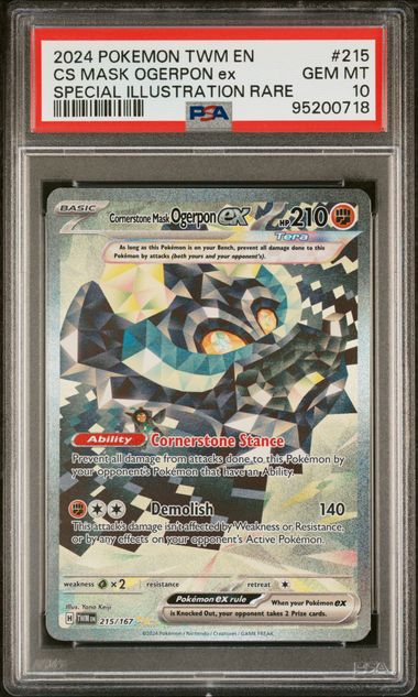 Cornerstone Ogerpon ex Twilight Masquerade 215/167 PSA 10