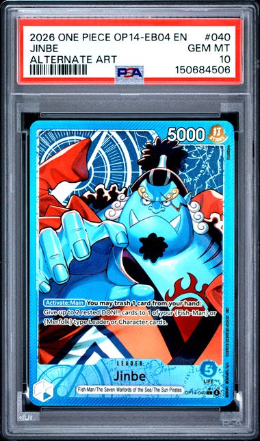 Jinbe The Azure Sea's Seven OP14-040 PSA 10