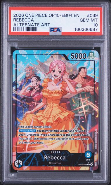 Rebecca Leader Alternate Art Adventure on Kami's Island OP15-039 PSA 10