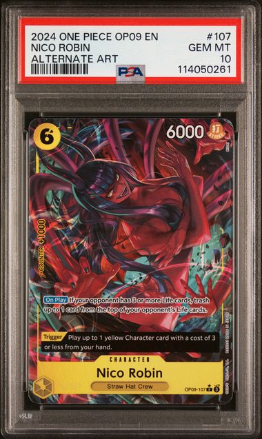 Nico Robin Alternate Art OP09 Emperors in the New World OP09-107 PSA 10