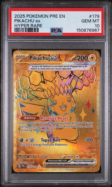 Pikachu ex Prismatic Evolutions 179/131 PSA 10
