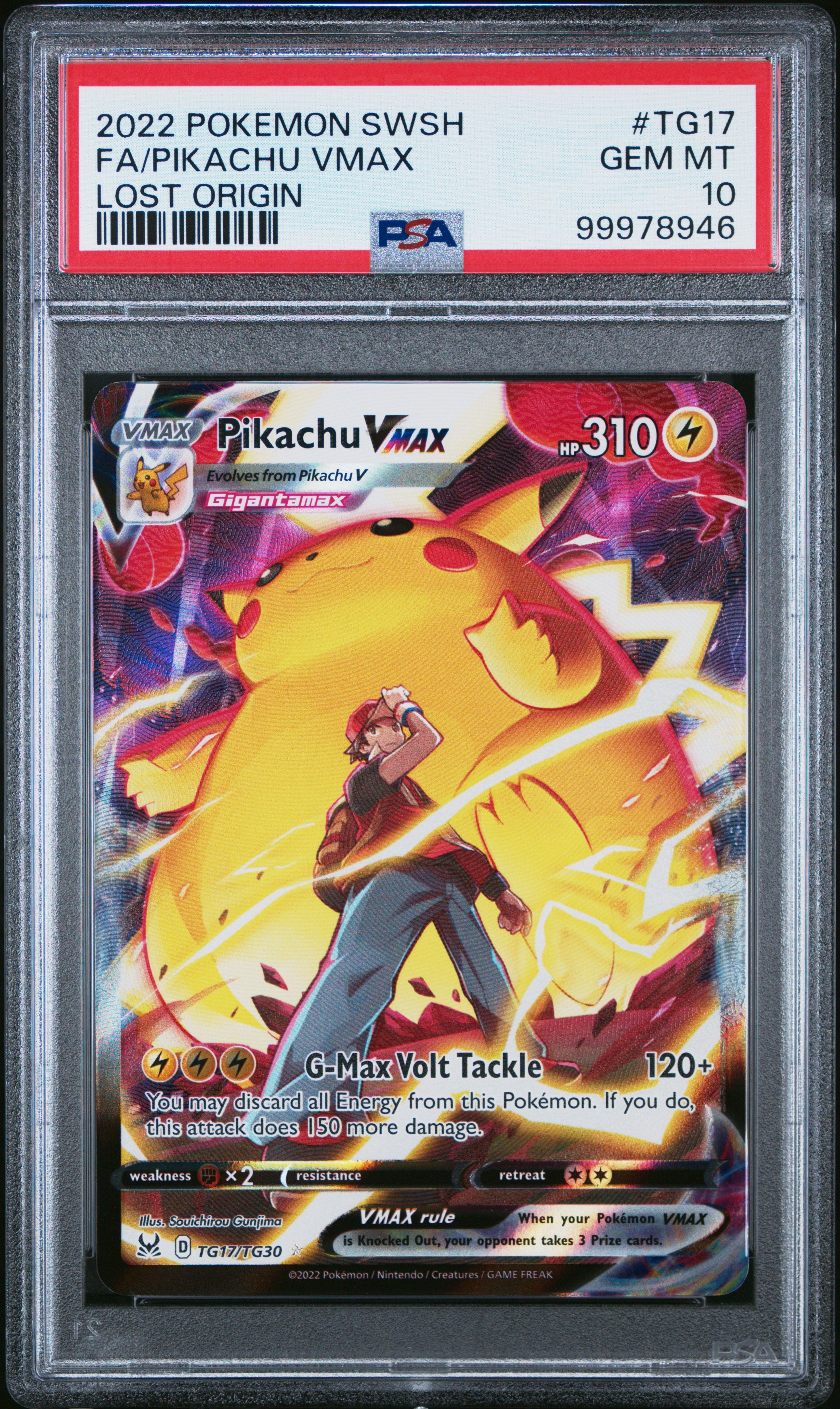 Pikachu VMAX Lost Origin TG17/TG30 PSA 10