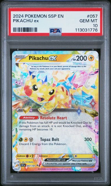 Pikachu ex Surging Sparks 057/191 PSA 10