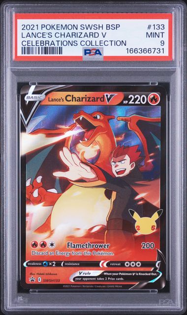 Lance's Charizard V SWSH Black Star Promos SWSH133 PSA 9