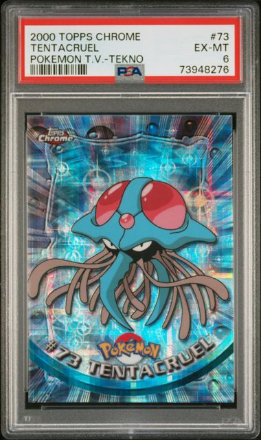 Pokemon: Tentacruel 2000 Topps Chrome Pokemon TV 73 - Tekno PSA 6