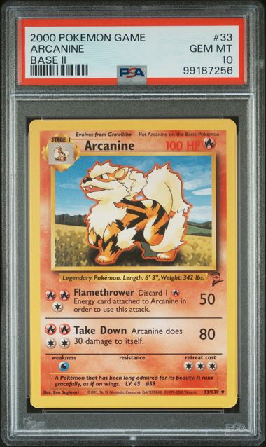 Arcanine Base Set 2 33/130 PSA 10