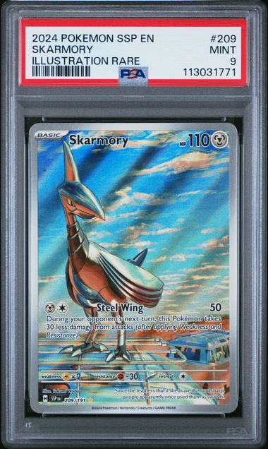 Skarmory Surging Sparks 209/191 PSA 9