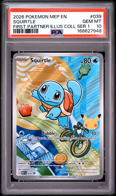 Squirtle First Partner Illustration Collection Mega Evolution Promo 039 PSA 10
