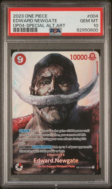 One Piece: Edward Newgate Kingdoms of Intrigue OP02-004 PSA 10