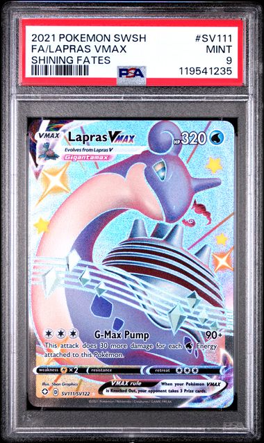 Lapras VMAX Shining Fates SV111/SV122 PSA 9