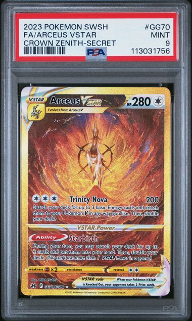 Arceus VSTAR Crown Zenith GG70/GG70 PSA 9