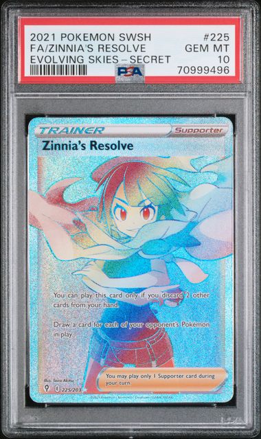 Zinnia's Resolve Evolving Skies 225/203 PSA 10