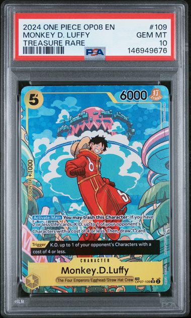 Monkkey D Luffy OP07-109 Two legends PSA 10