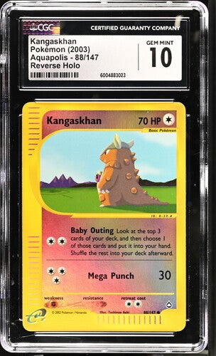 Kangaskhan Reverse Holo Aquapolis 88/147 CGC 10