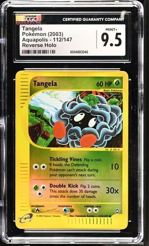 Tangela Reverse Holo Aquapolis 112/147 CGC 9.5