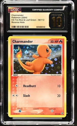 Charmander Reverse Holo FireRed & LeafGreen 58/112 CGC 10 Pristine