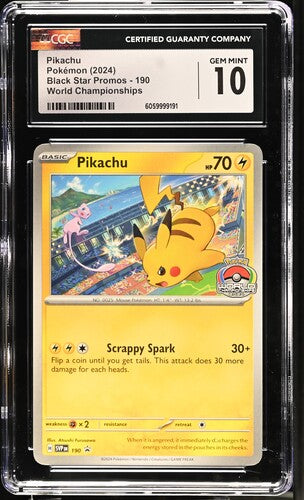 Pikachu Scarlet & Violet Black Star Promos SVP 190 CGC 10