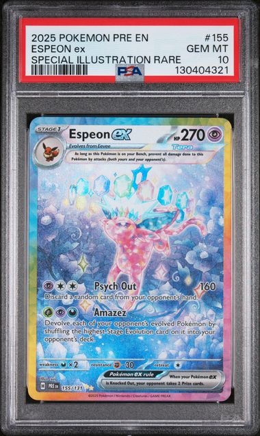 Espeon ex SIR Prismatic Evolutions 155/131 PSA 10