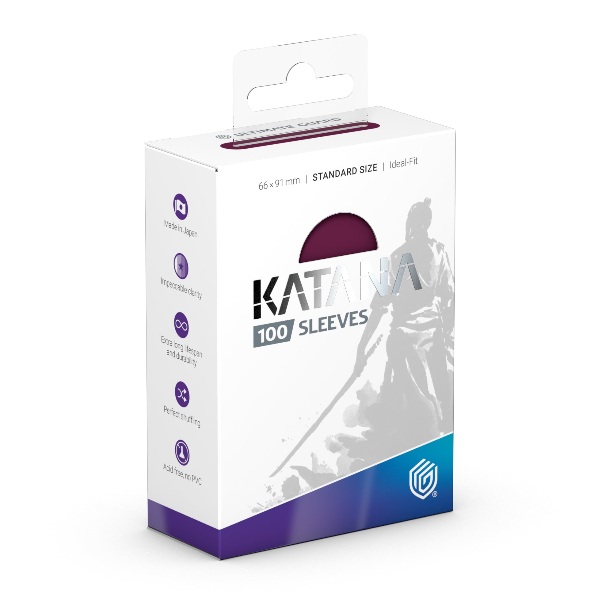 Ultimate Guard Katana Standard Size Sleeves - Radiant Plum (100-Count)