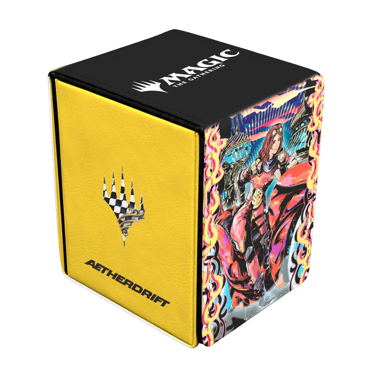 Ultra Pro Magic: The Gathering - Alcove Flip Deck Box - Aetherdrift (Chandra, Spark Hunter)