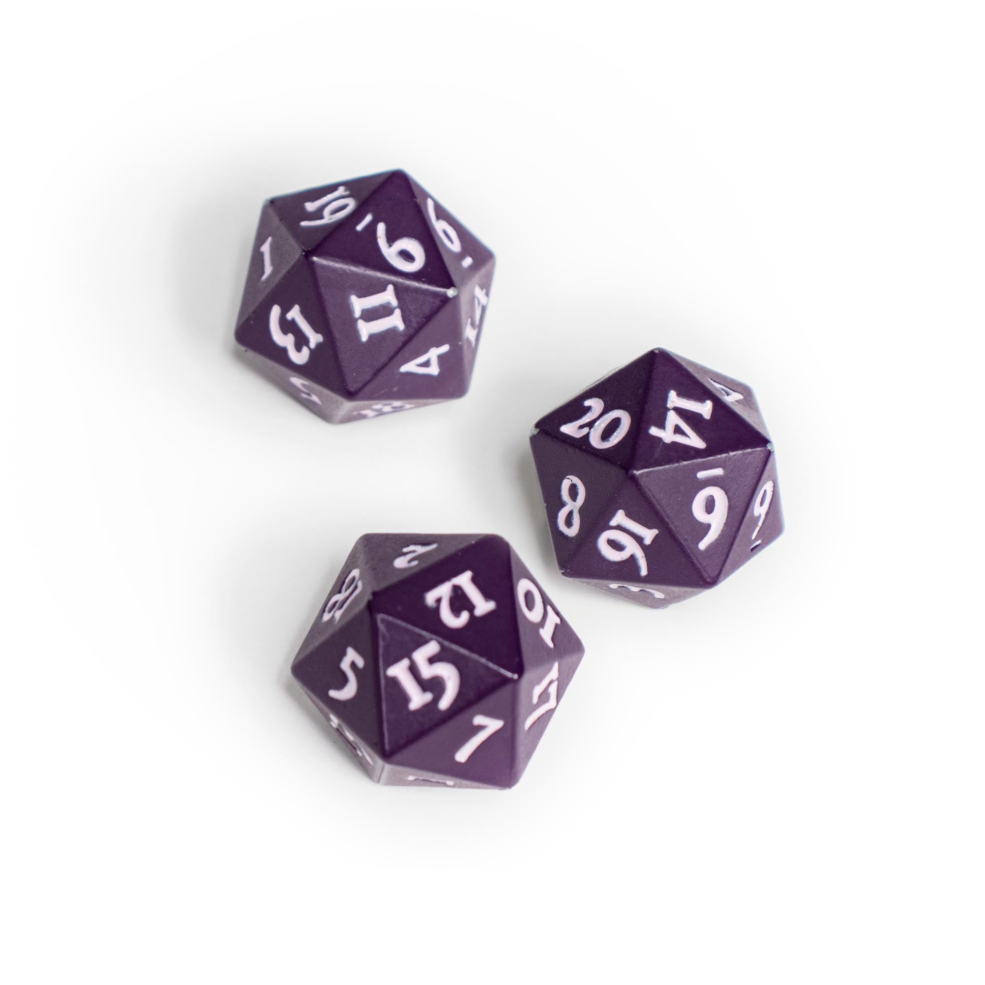 Ultra PRO: Vivid Heavy Metal D20 Dice (Midnight Plum)