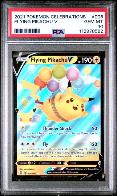 FLYING PIKACHU V CELEBRATIONS 006/025 PSA 10