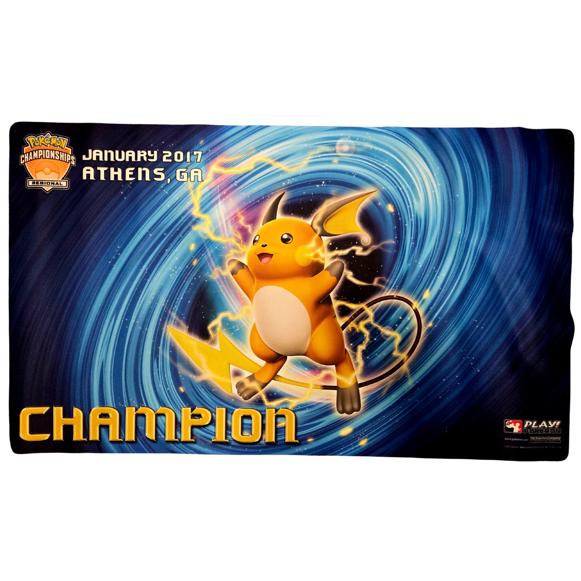 Pokémon 2017 Athens Regional Championships Raichu Champion Playmat