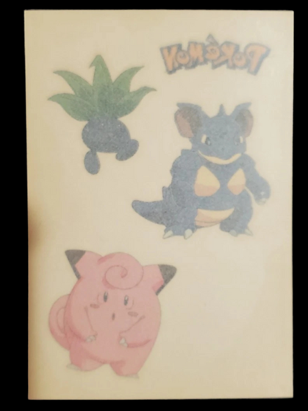 Merlin Pokémon Temporary Tattoos (Clefairy, Nidoqueen, Oddish)
