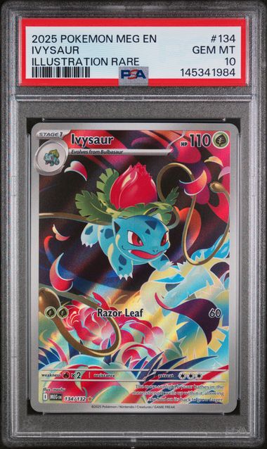 Ivysaur Illustration Rare Mega Evolution 134/132 PSA 10