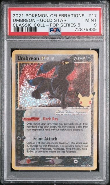 Umbreon Celebrations Classic Collection 17/17 PSA 9