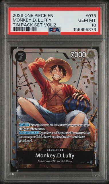 Monkey.D.Luffy Tin Pack Set Vol. 2 PSA 10