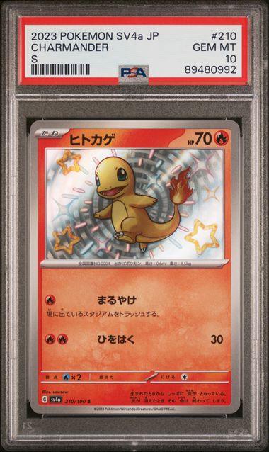 Pokemon: Charmander Shiny Treasure ex sv4a 210/190 PSA 10 - Josh's Cards