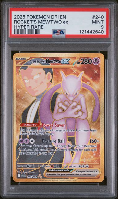 Team Rocket's Mewtwo ex Destined Rivals 240/182 PSA 9