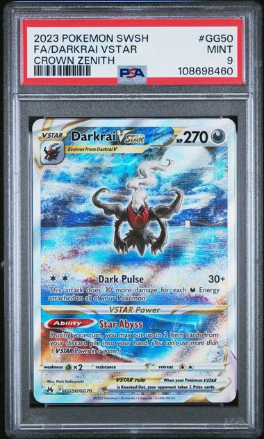 Darkrai VSTAR Crown Zenith GG50/GG70 PSA 9