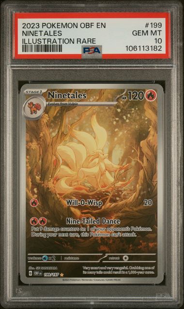 Ninetales Obsidian Flames 199/197 PSA 10