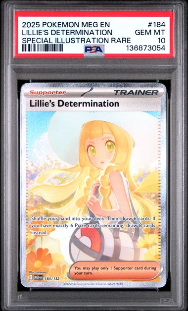 Lillie's Determination SIR Mega Evolution ME01 184/132 PSA 10