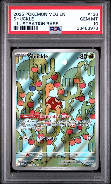 Shuckle Illustration Rare Mega Evolution 136/132 PSA 10