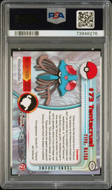 Pokemon: Tentacruel 2000 Topps Chrome Pokemon TV 73 - Tekno PSA 6
