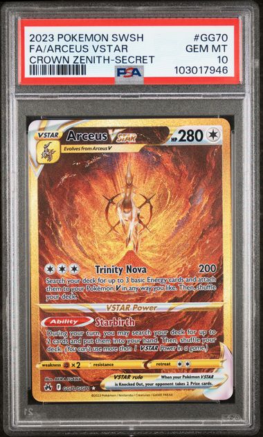 Arceus VSTAR Crown Zenith GG70/GG70 PSA 10