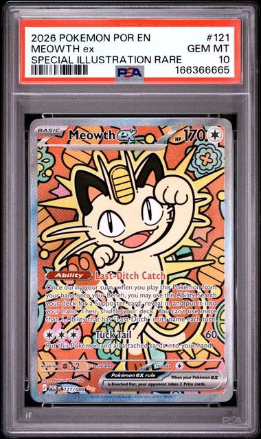 Meowth ex SIR Perfect Order 121/088 PSA 10